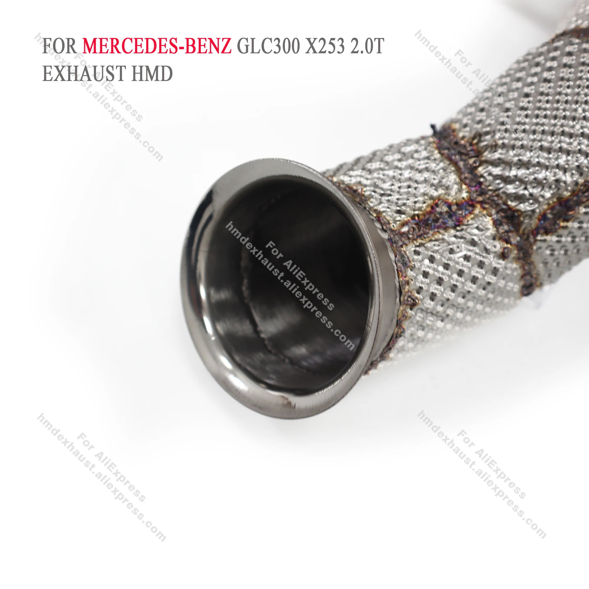 

High Quality Downpipe For Mercedes Benz GLC300 X253 2.0T Stainless Steel Exhaust System Heat Shield High Flow Performance HMD