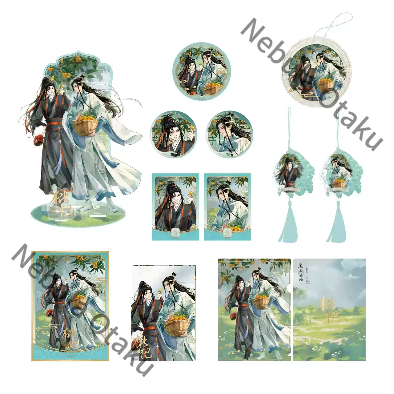 Grandmaster of Demonic Cultivation WeiWuXian LanWangJi Double Badge Acrylic Pendant Cosplay Official Quality Goods Souvenir Gift