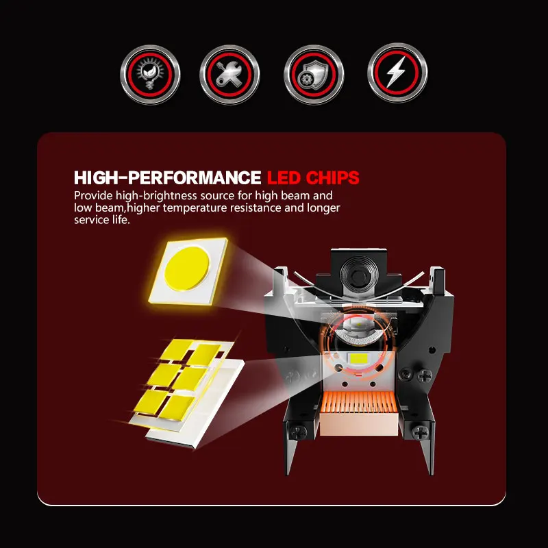 AES 2 ''DG010 أكواب مزدوجة جهاز عرض (بروجكتور) ليد عدسة 6000K عالية الجودة أضواء السيارات سيارة ضوء التحديثية ترقية أضواء أضواء دراجة نارية #6