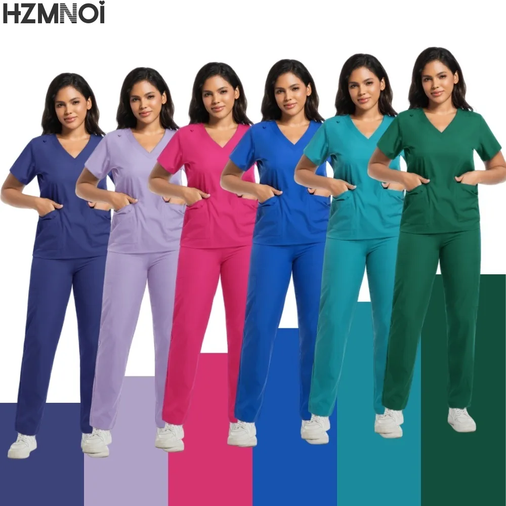 

Medical Uniforms Nurse Nursing Work Clothes Women Scrubs Sets Surgical Suits Lab Hospital Overalls Beauty Salon Spa Work Clothes