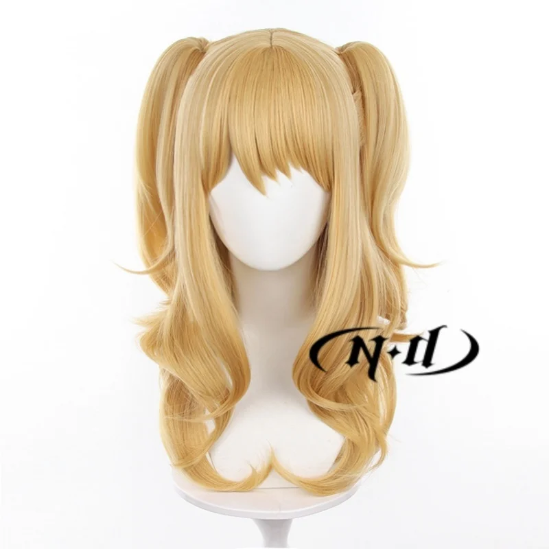 ND Citrus Aihara Yuzu Cosplay Wigs Long Double Ponytails Light Blonde Hair Anime Citrus Cosplay Accessories for Comic-con Party