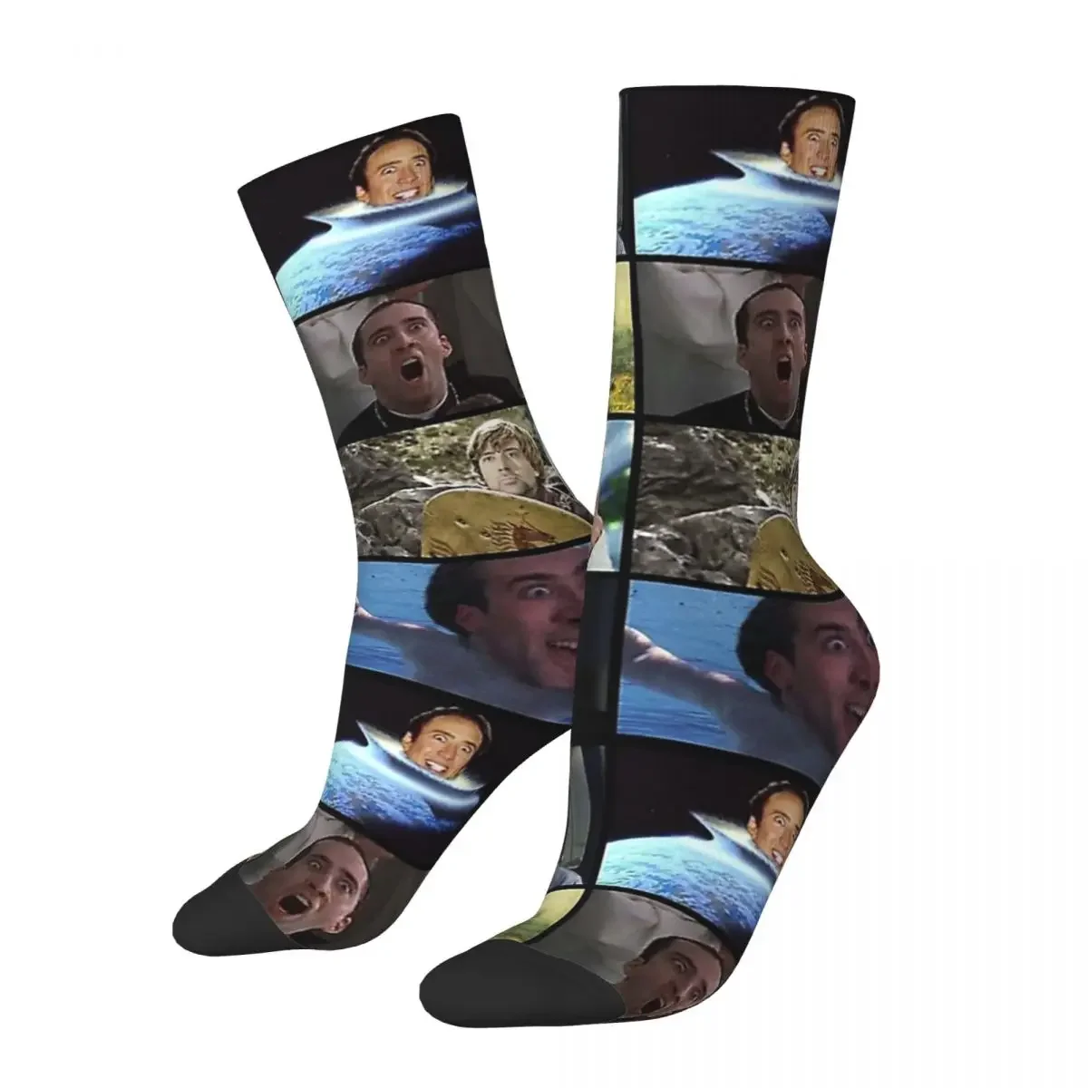 

Nicolas Cage Rage Memes Socks Harajuku Super Soft Stockings All Season Long Socks Accessories for Man's Woman's Birthday Present