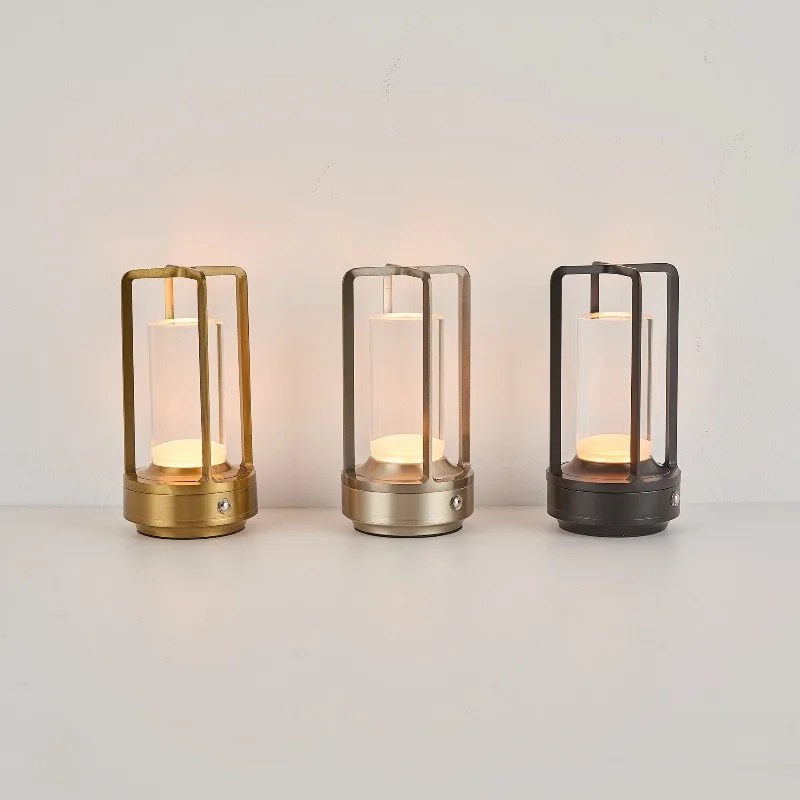 Creative Luxury Novelty ABS Rechargeable LED Eye Care Portable Night Light Table Lamp Bedroom Bedside Camping Desktop Decor New
