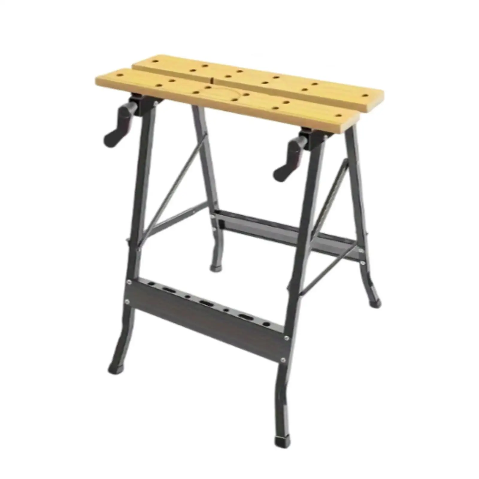 Woodworking Workbench Wooden Work Table Drilled Holes for Garage, Woodworkers