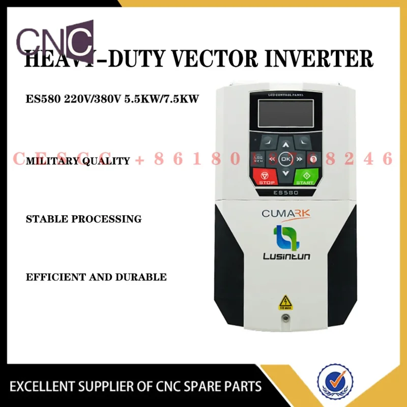 VFD CNC machining AC spindle Kumark vector water-cooled inverter heavy-duty general purpose 4/5.5/7.5KW 220V/380V ES580