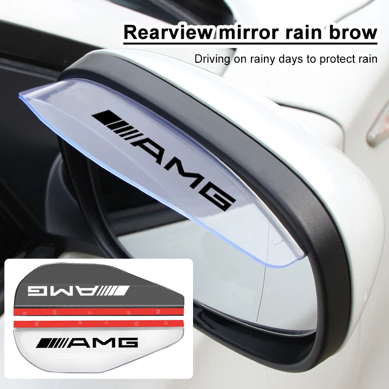 2 Stuks Auto Achteruitrijcamera Zijspiegel Regenplank Wenkbrauw Guard Zonneklep Voor Mercedes Benz Amg C180 S200 S300 W176 W246 W205 W213