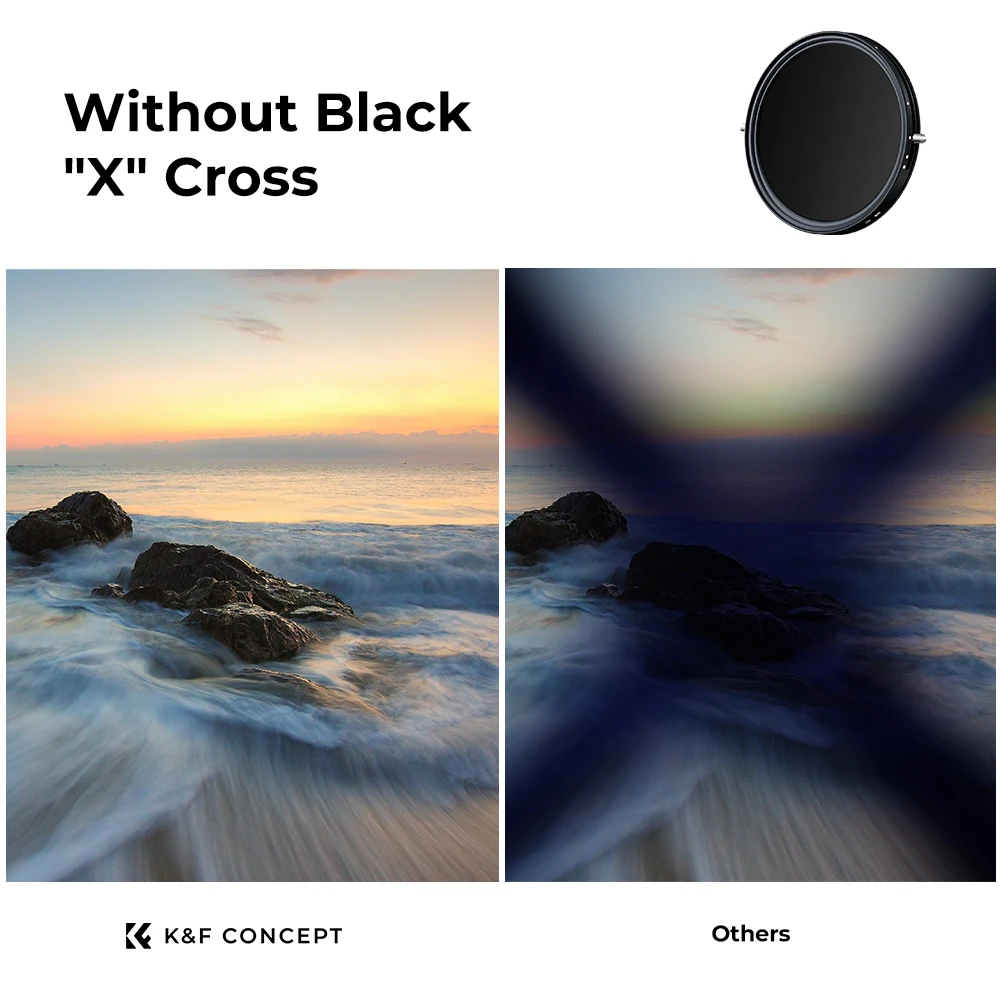 K&F Concept Nano-X Variable ND Filter ND2-ND32 & Polarizing 2-in-1 Filter for Camera Lens Filter 58mm 67mm 72mm 77mm 82mm 95mm