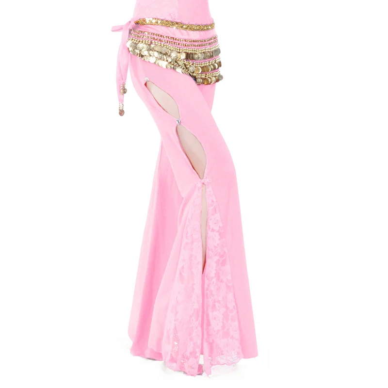 New Side Slit Lace Pants Belly Dance Practice Pants Oriental Dance Training Performance Adult Woman Costume Clothes Dance wear