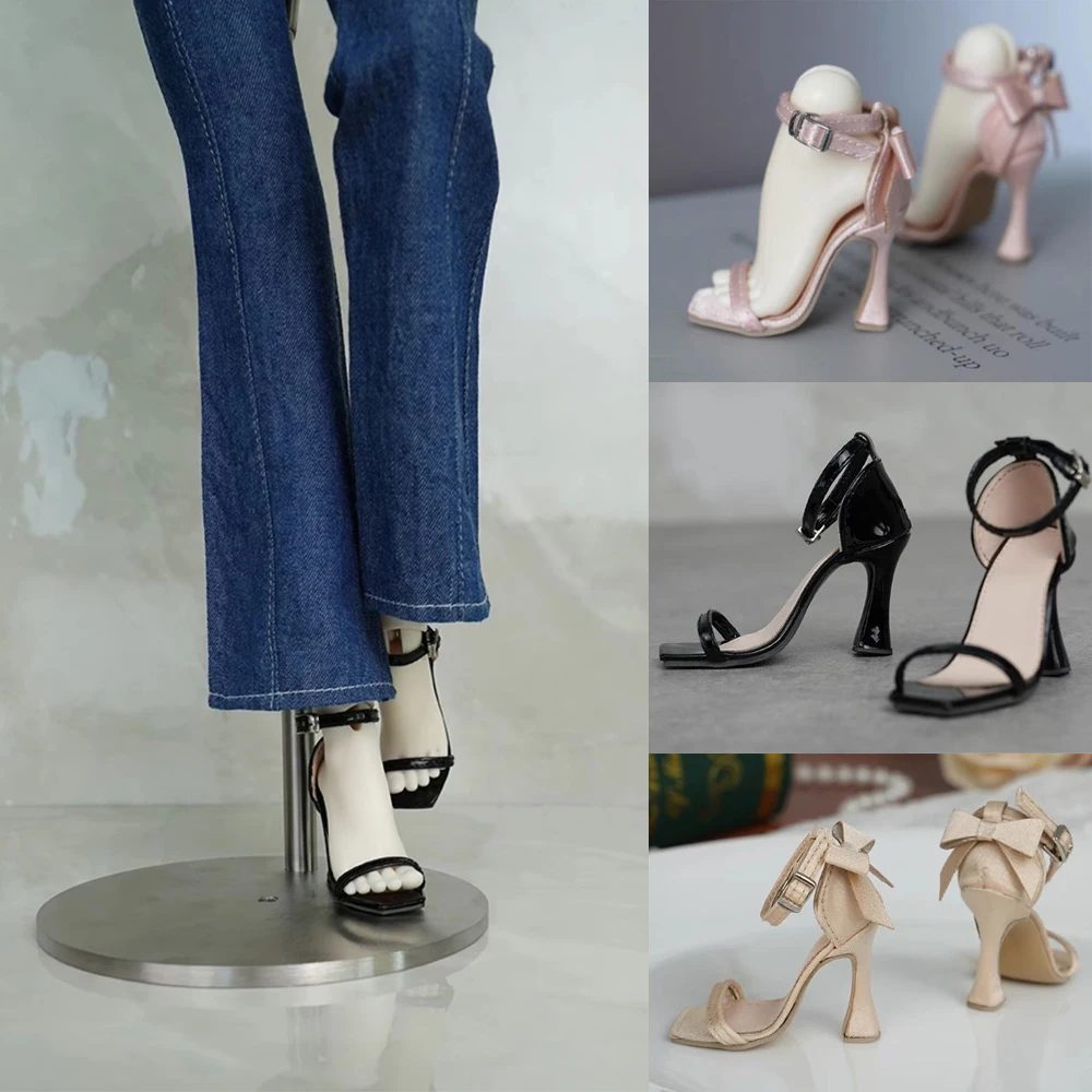 D09-P809 children handmade toy 1/4 1/3 big girl uncle BJD/SD Doll shoes Bow tie high heels buckle shoes 1pair