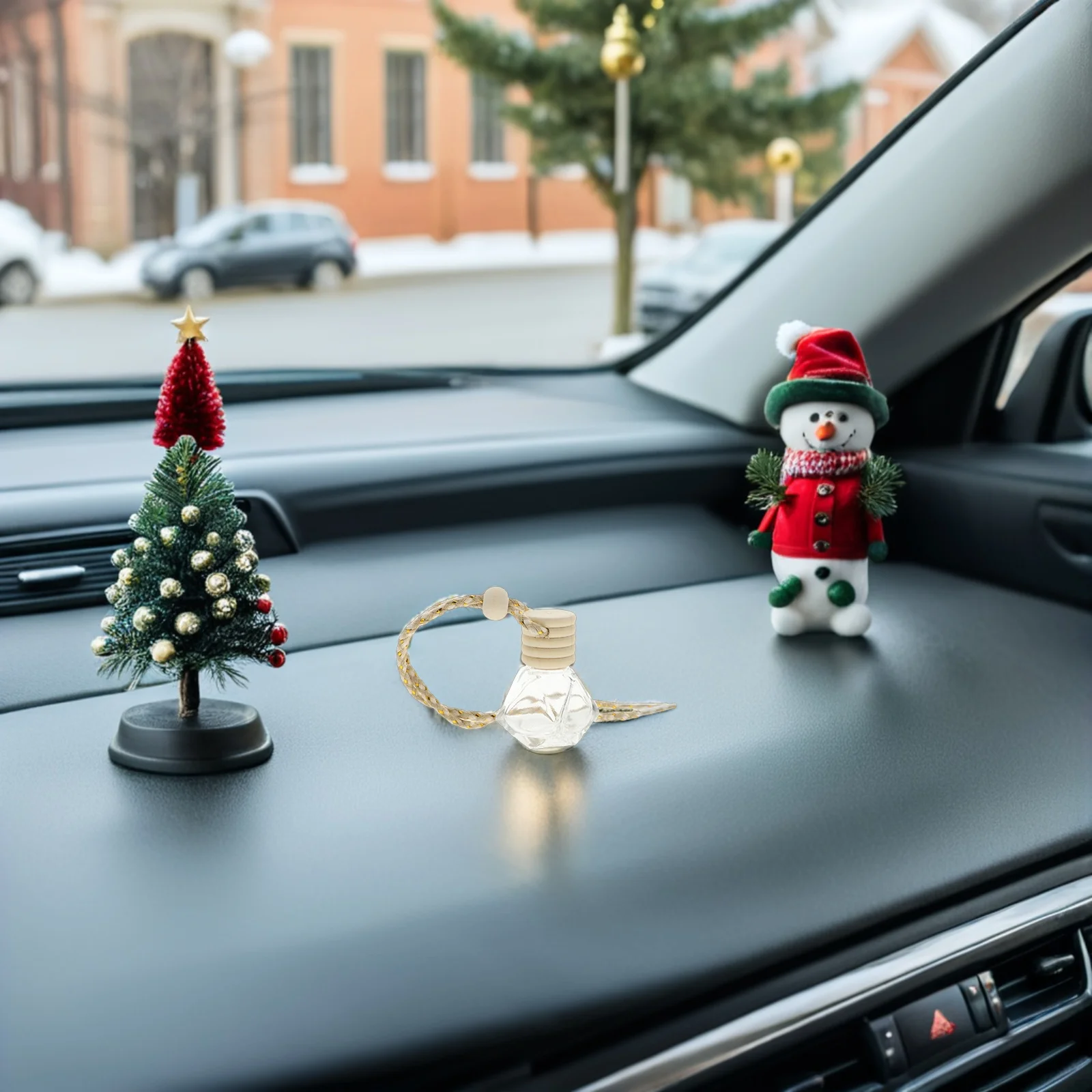 

5pcs Perfume Bottle Hanging Car Diffuser Empty Glass Aroma Container Refill Oil Small Air Freshener Practical Decorative