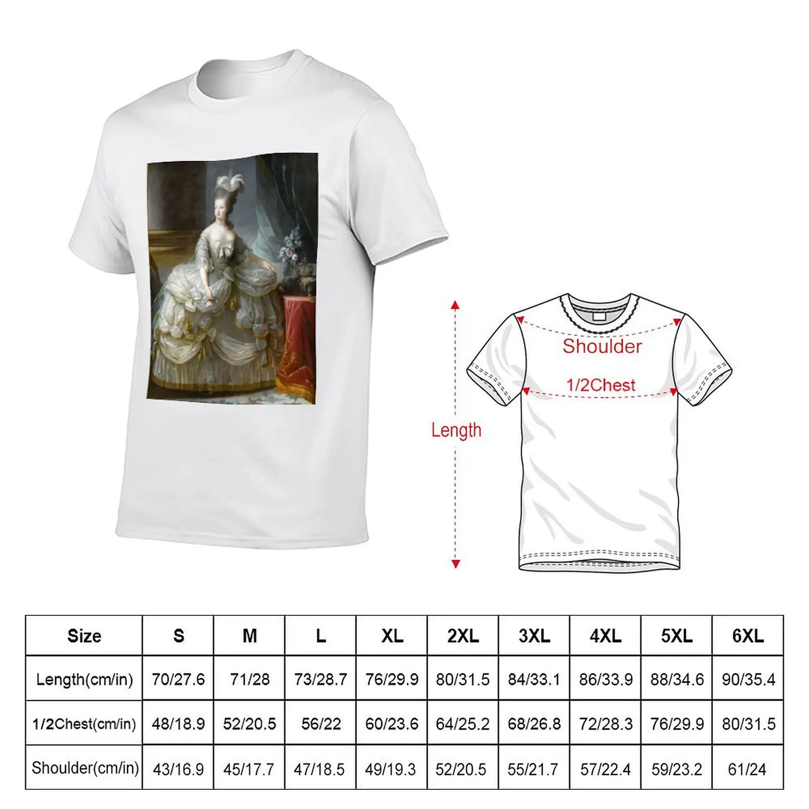 ماري أنطوانيت رين دي فرنسا-أونيمي، دي بعد لويز-إليزابيث فيجي لو برون تي شيرت تي شيرت للرجل القطن تي شيرتات عجيبة #5