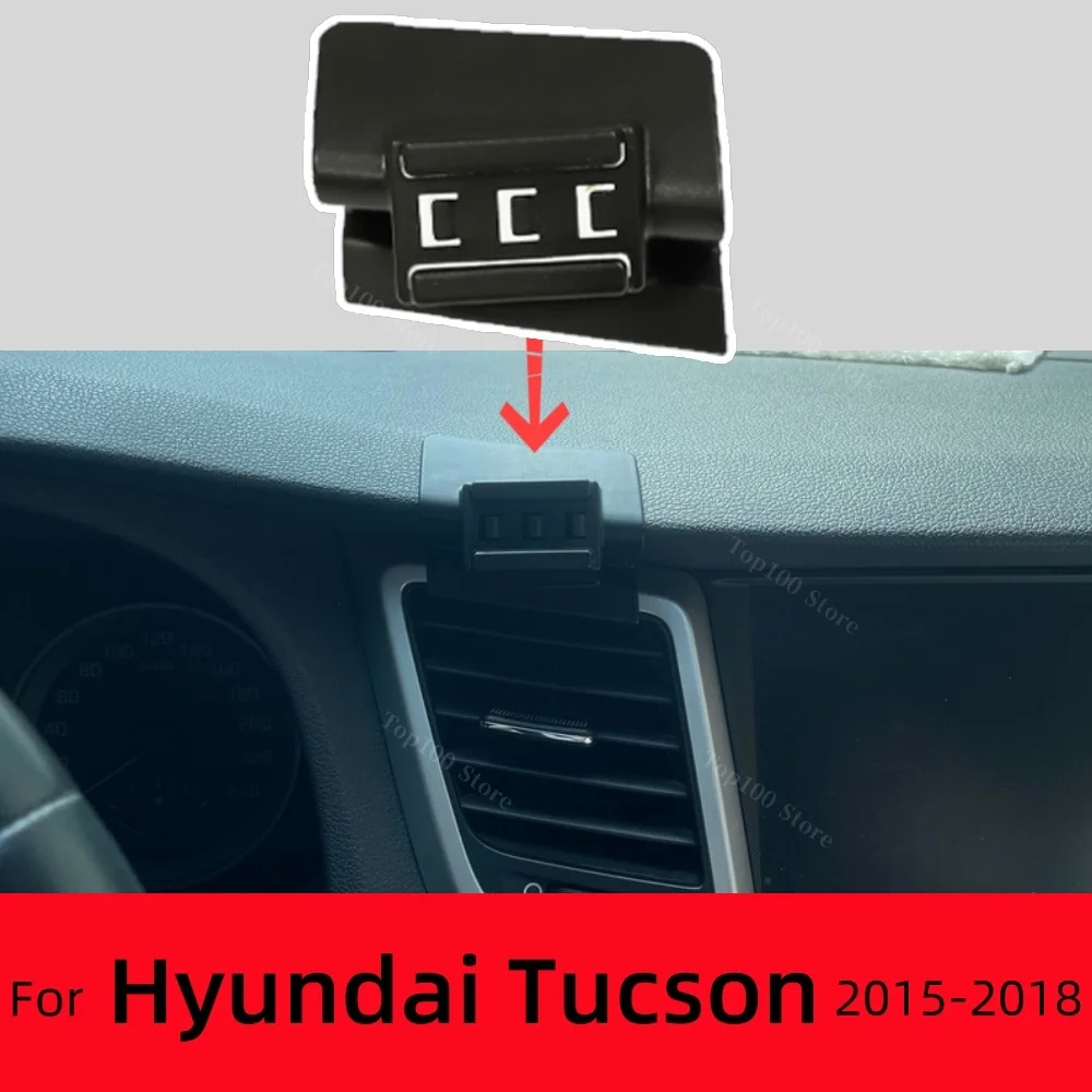 

Автомобильный держатель для телефона Hyundai Tucson TL 2015 2016 2017 2018, прочный специальный фиксированный кронштейн, беспроводная зарядка, автомобильные аксессуары