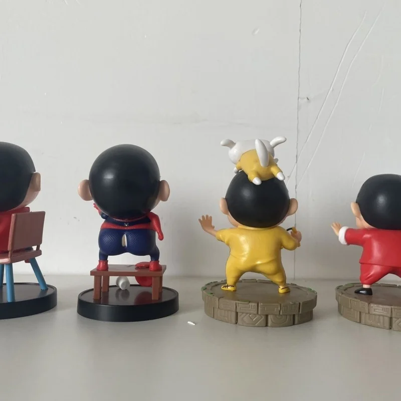 Figura de acción de Kung Fu Crayon Shin-Chan, figuras de Anime, juguetes, muñecas Kawaii, modelo de colección de 15cm, adornos de estatua Gk, regalos de cumpleaños