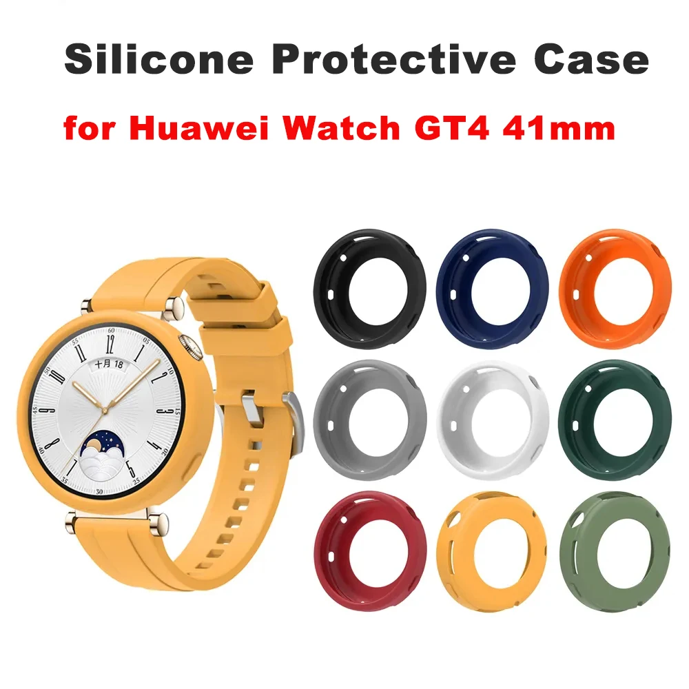 Silicone Protective Case for Huawei Watch GT4 41mm, New Half Case Anti Drop Full Watchcase