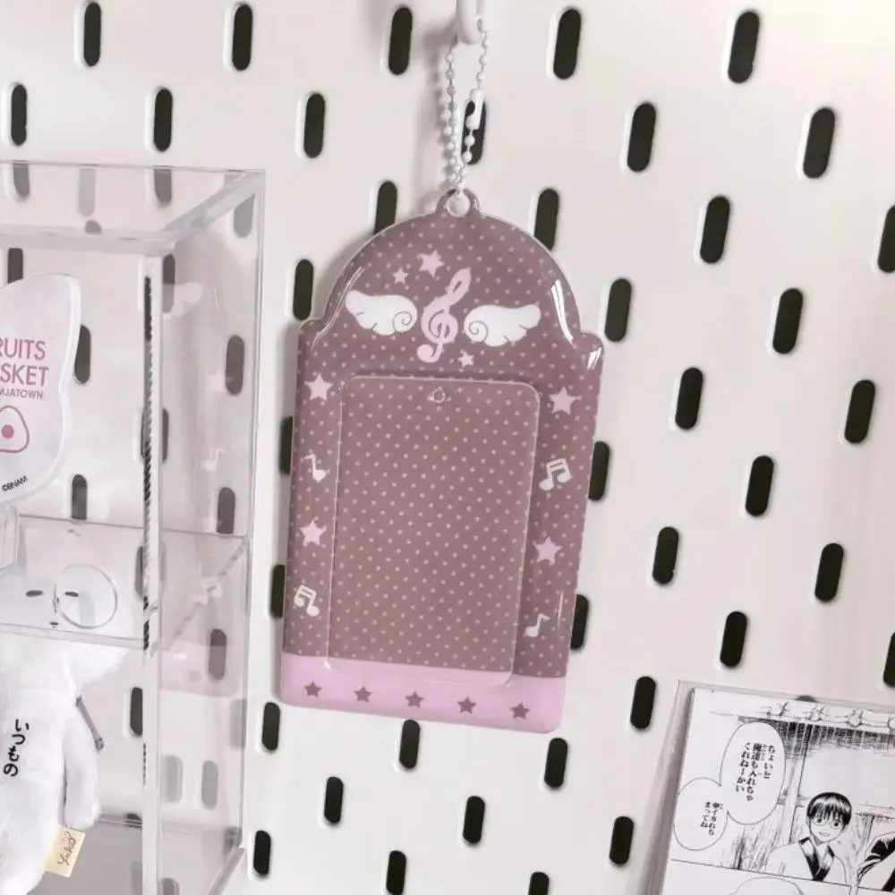 

3inch Cards Protect Sleeves For Students Strawberry Card Holder Display Pendant Small Card Holder Kpop Photocard Holder Keychain