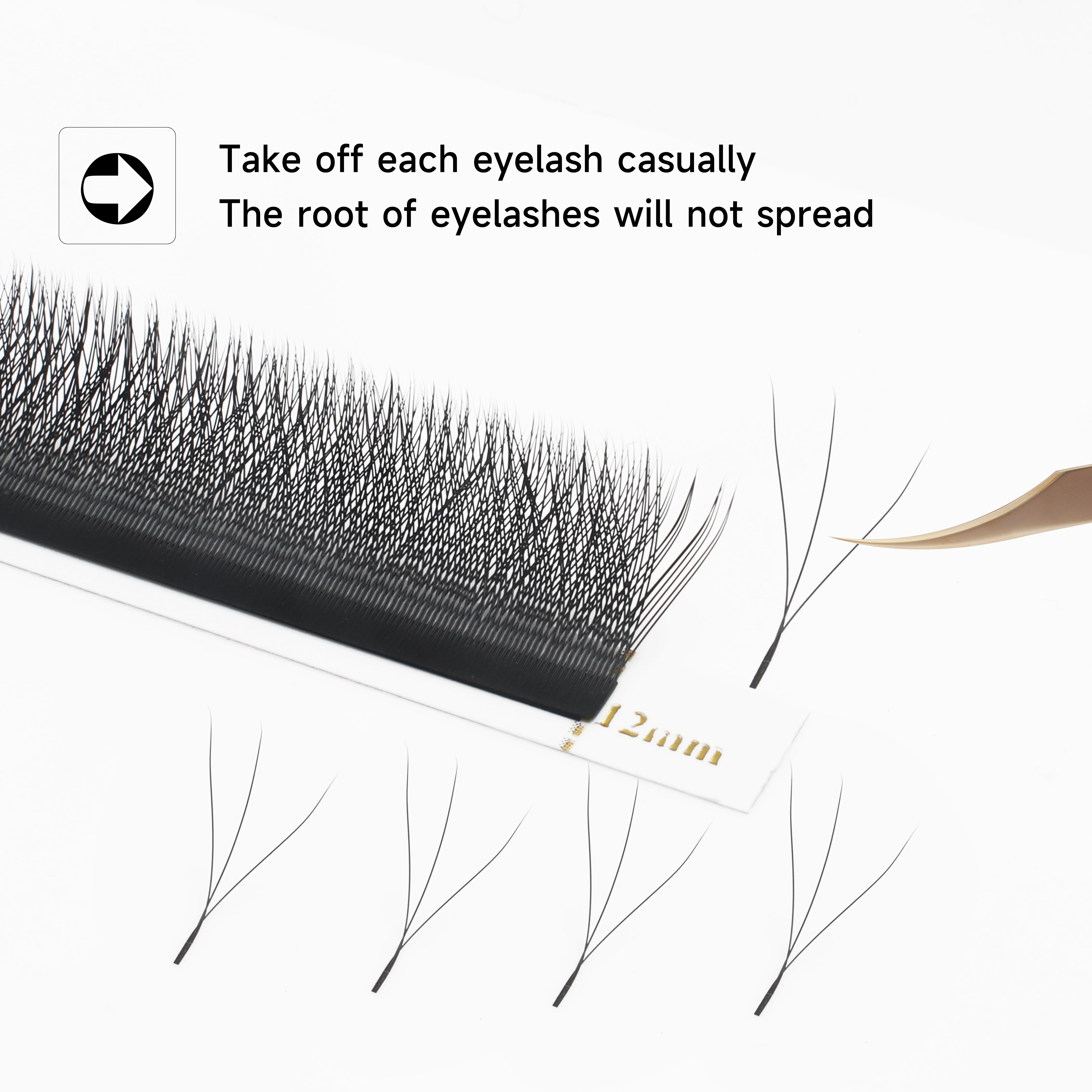 XIUSUZAKI 3D W Shaped Lashes Bloom Automatic Flowering Black Brown Premade Fans Eyelash Extensions Soft High Individual Lashes