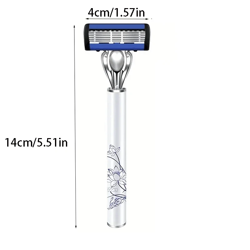 شفرة ماكينة حلاقة للرجال مكونة من 6 طبقات، ماكينة حلاقة كلاسيكية، شفرة قابلة للاستبدال من الفولاذ المقاوم للصدأ، ماكينة حلاقة مقاومة للماء
