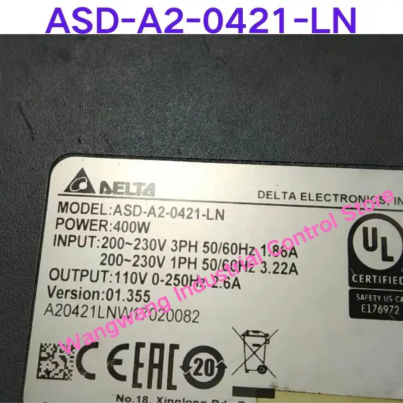 Second-hand test OK , A2 series servo drive ASD-A2-0421-LN