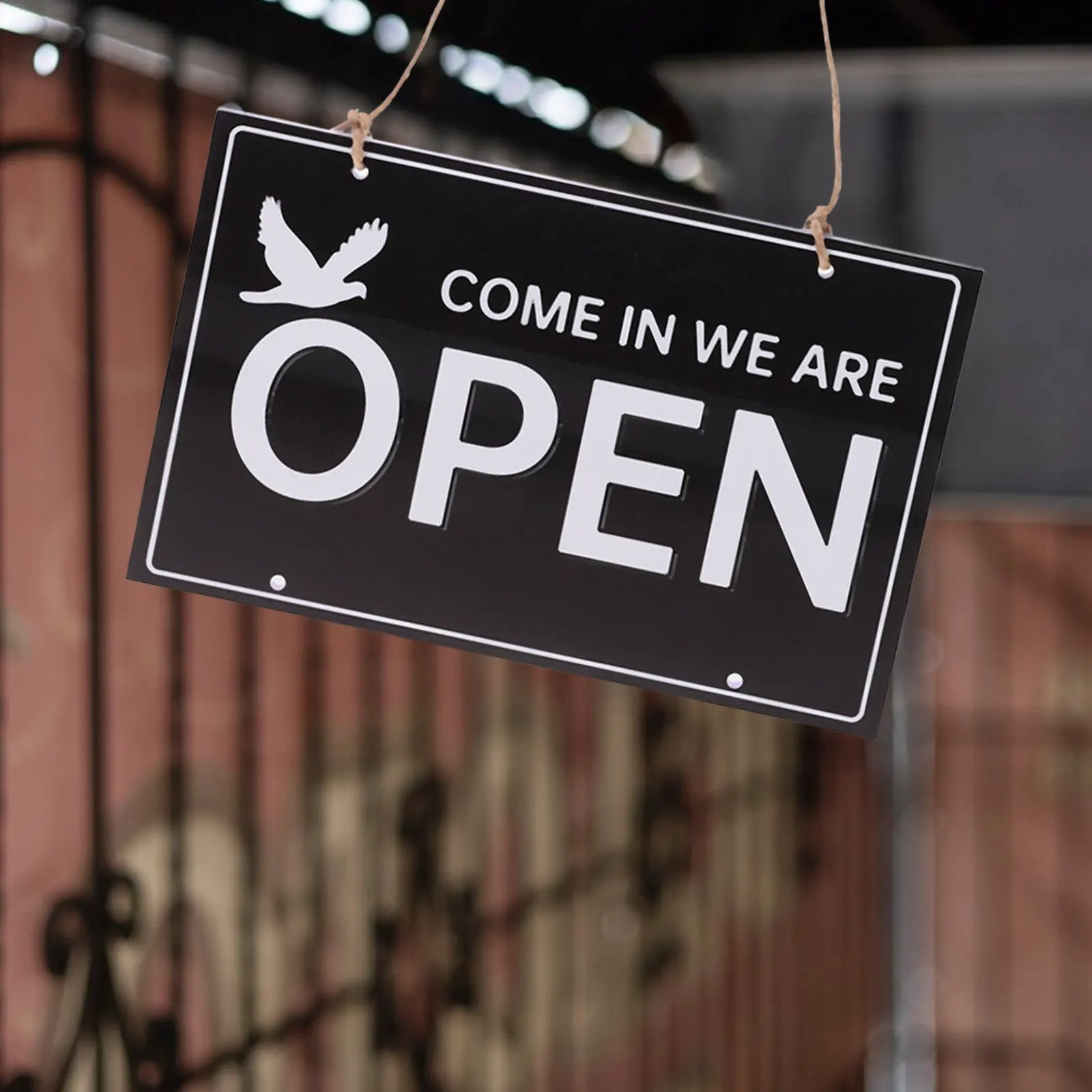 1Set Erasable Open Closed Sign for Business Door Store Hours Sign Changeable Menu Board Restaurant Cafe Shop Decorative Hanging