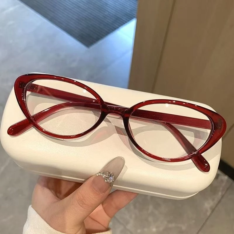 Small Cat Eye Eyewear Transparent Computer Glasses Frame Women Men Anti Blue Light Blocking Glasses Optical Spectacle Eyeglass