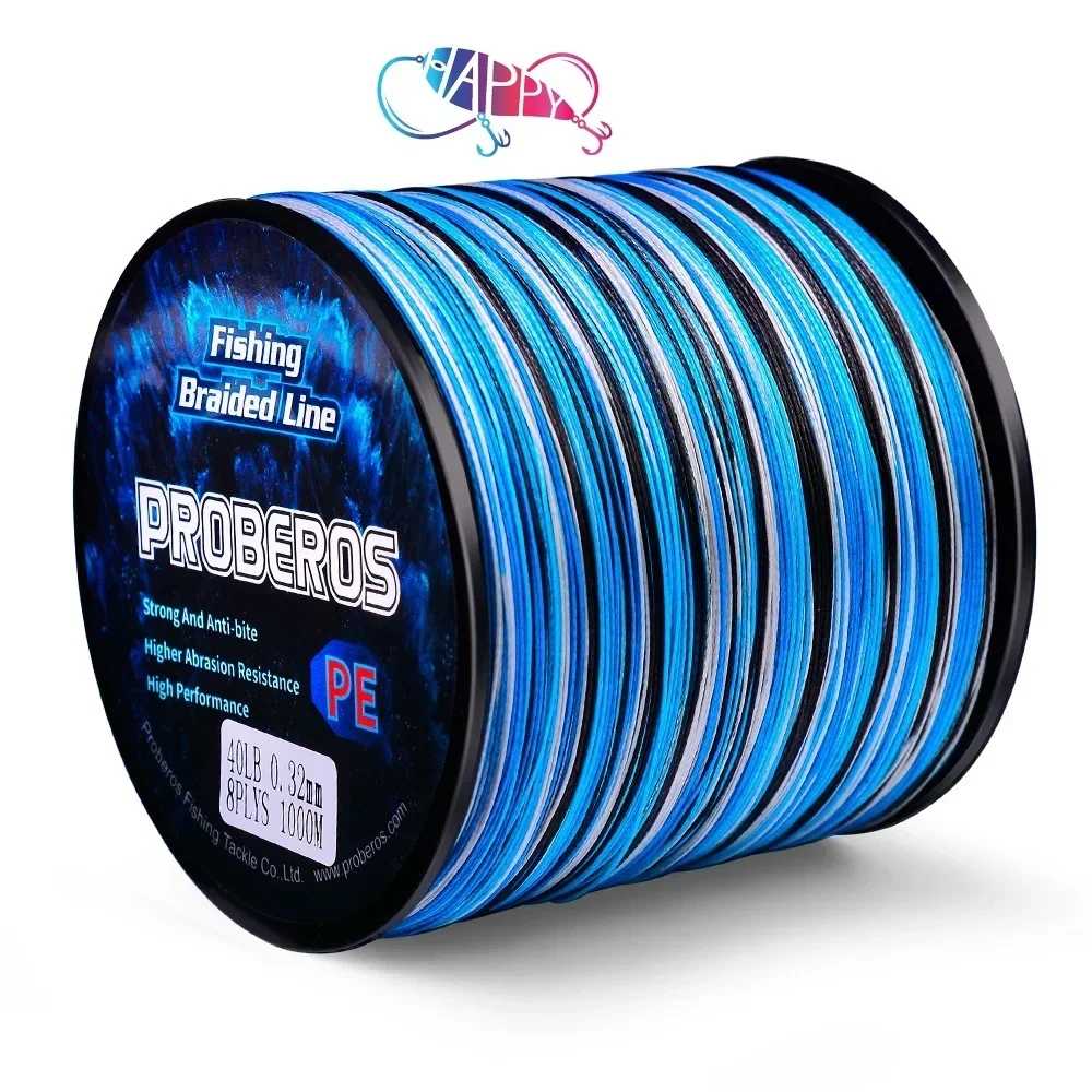 

wholesale 10lb-100lb 8 Strands Fishing Line Camouflage Pe Main Braided Wire 300M 500M 1000M Monofilament Braided Fishing Line