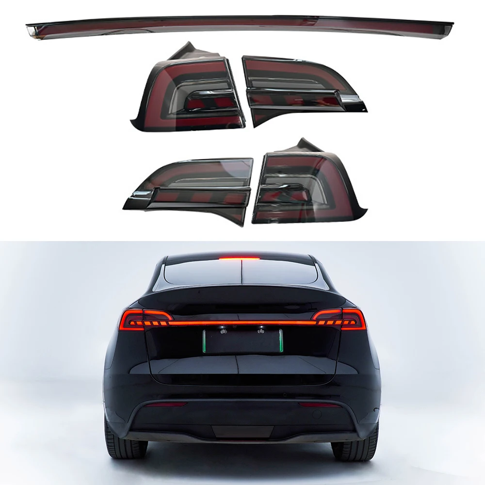 2026 Latest ModelCar Light LED Tail Lamp Rear Turn Signal Brake Lights With Full Width Tail Lights For Tesla Model 3 Y