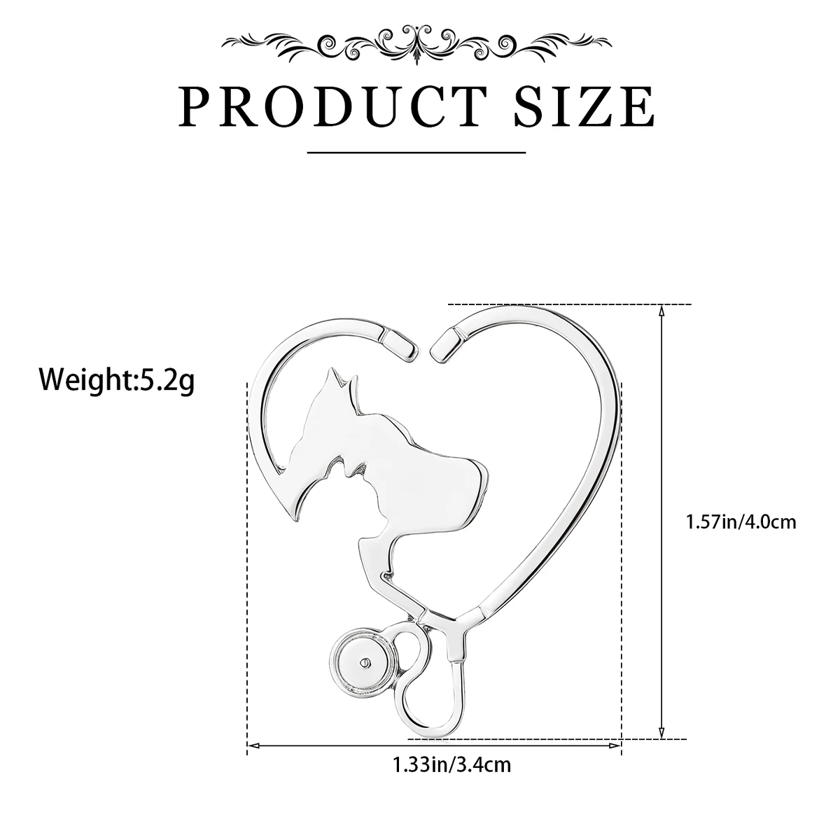 Catuni Vet Heart Veterinary Pins Brooch Medical Animal Lapel Lanyard Bag Badge Accessories Gift for Doctors