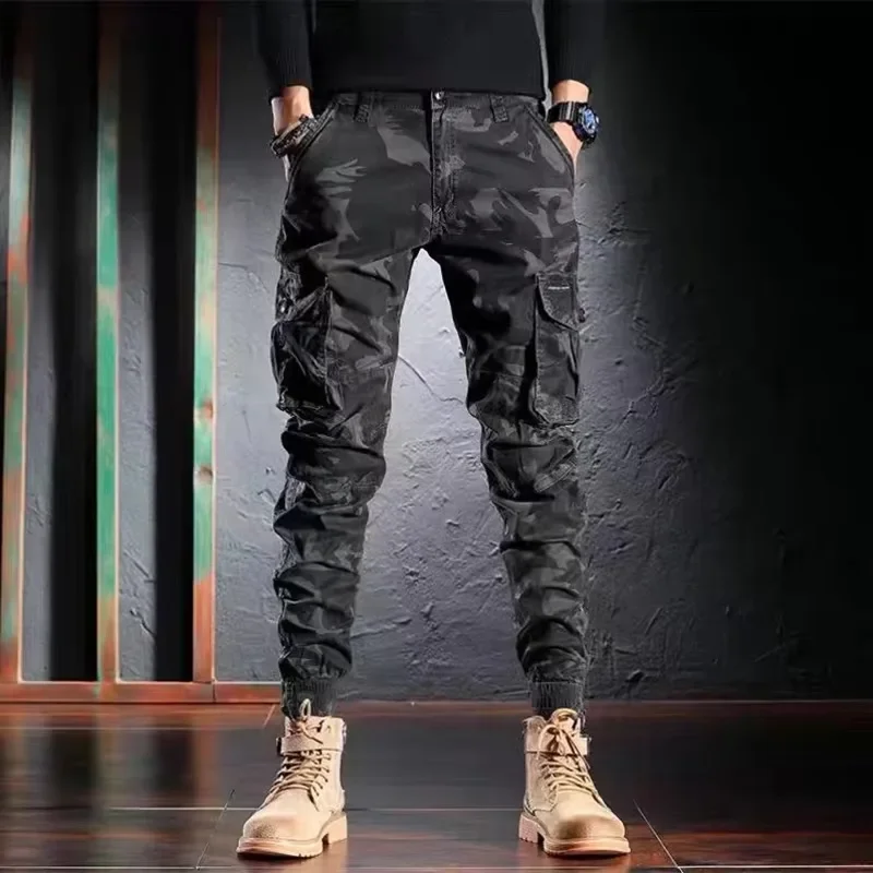 

Autumn Winter New Camouflage Pants Men Trendy Brand Jogger Tactical Pants Men Thickened Wear-resistant Casual Cargo Pants