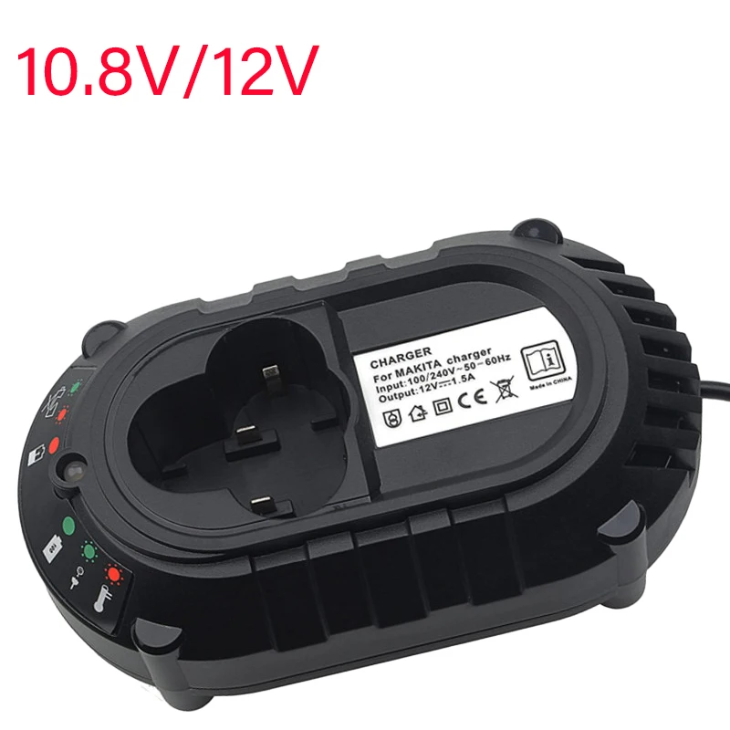 Carregador de Bateria Li-ion com Opcional Reino Unido e Eua Plug Adequado para Makita 10.8v 12v Bl1013 Dc10wa Novo
