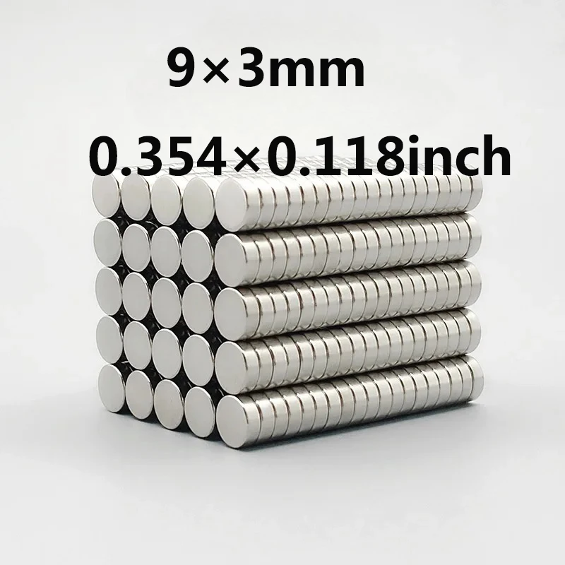 50/500 Packs 9x3mm 9x2mm Circular Super Strong Disk for DIY Crafts And Refrigerator Stickers Standard Size Disk Pack