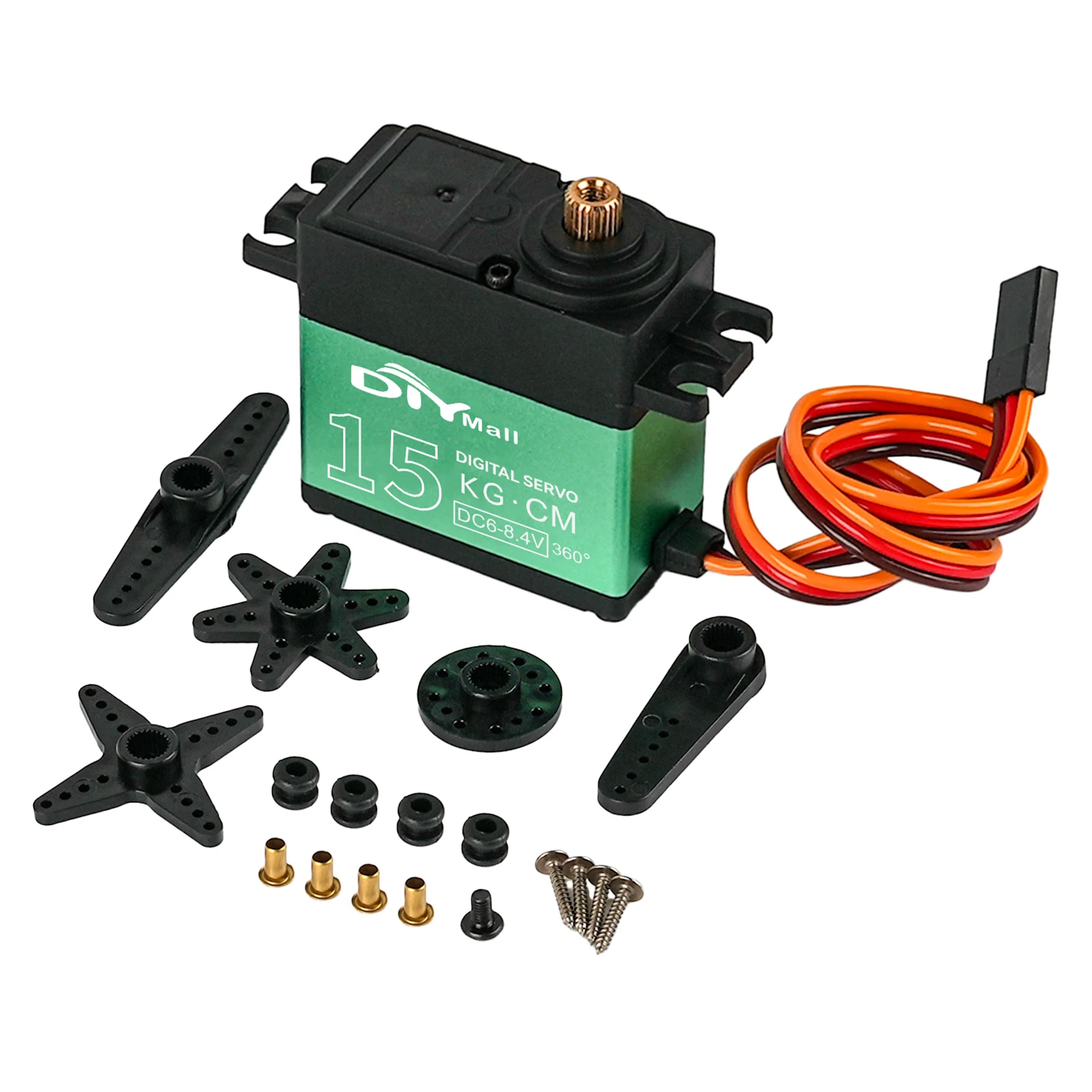 เซอร์โวมอเตอร์ดิจิตอล TD-8815MG 15 กก. เกียร์โลหะ แรงบิดสูง หมุนได้ต่อเนื่อง 360 องศา สำหรับหุ่นยนต์ กล้องกิมบอล รถยนต์ เครื่องบิน