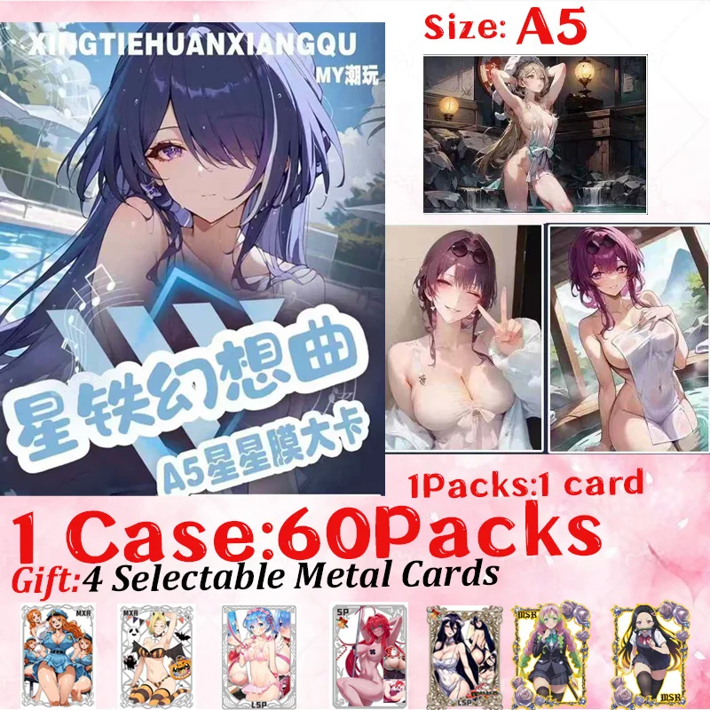 

2024 Newest "Star Rail Fantasy" A5 Size Waifu Goddess Story Collection Card Swimsuit Bikini Booster Box Habbies Gift