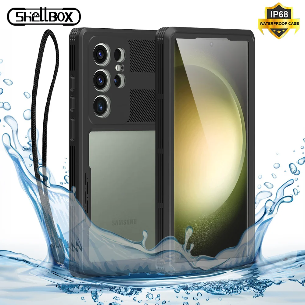 

Shellbox Waterproof Case for Galaxy S23 S24 Ultra Heavy Duty Case for S23 Plus S24 Plus Full Body Protective Shockproof Cover