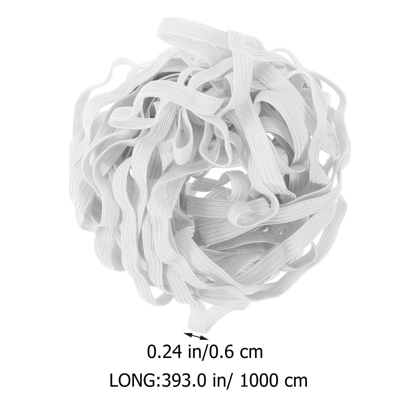 

1 Roll 10-Meter 6Mm Elastic Band For Sewing Flat Stretch Band Waistbands Underwear Necklines Crafts White Thin Elastic Spool