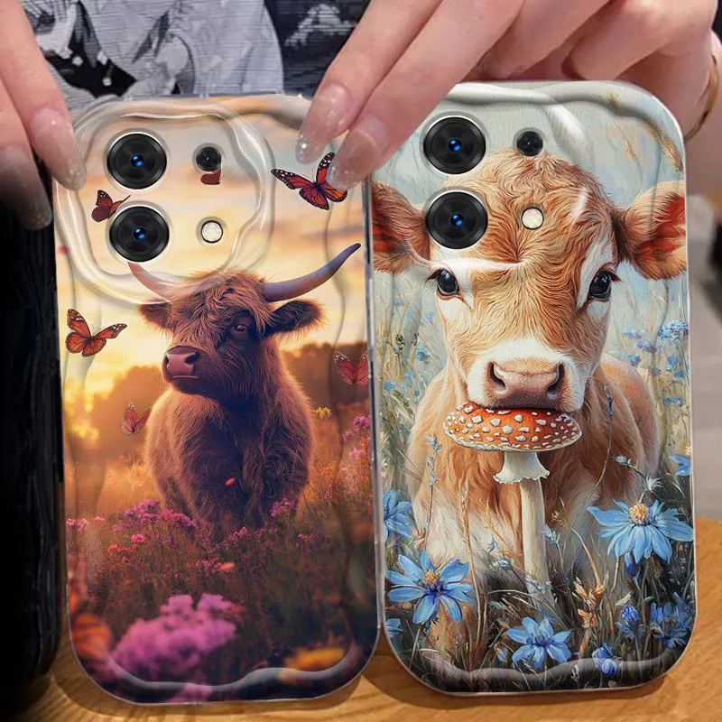 

Deer Bear Cow Hot Art Design For Xiaomi Redmi 9T 9A 9 9C 10 10C 12 13 13C 14C A2 A1 Plus K30 K40 K60 5G Wave Oil Phone Case