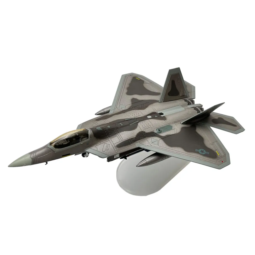 

1:100 1/100 Scale US Lockheed Martin F-22 F22 Raptor Fighter Plane Diecast Metal Airplane Aircraft Model Children Gift Toy