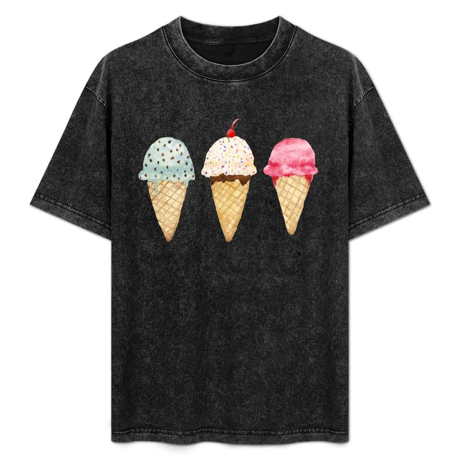 Tasty Ice Cream Cones T-Shirt baggy shirts oversizeds mens designer t shirt