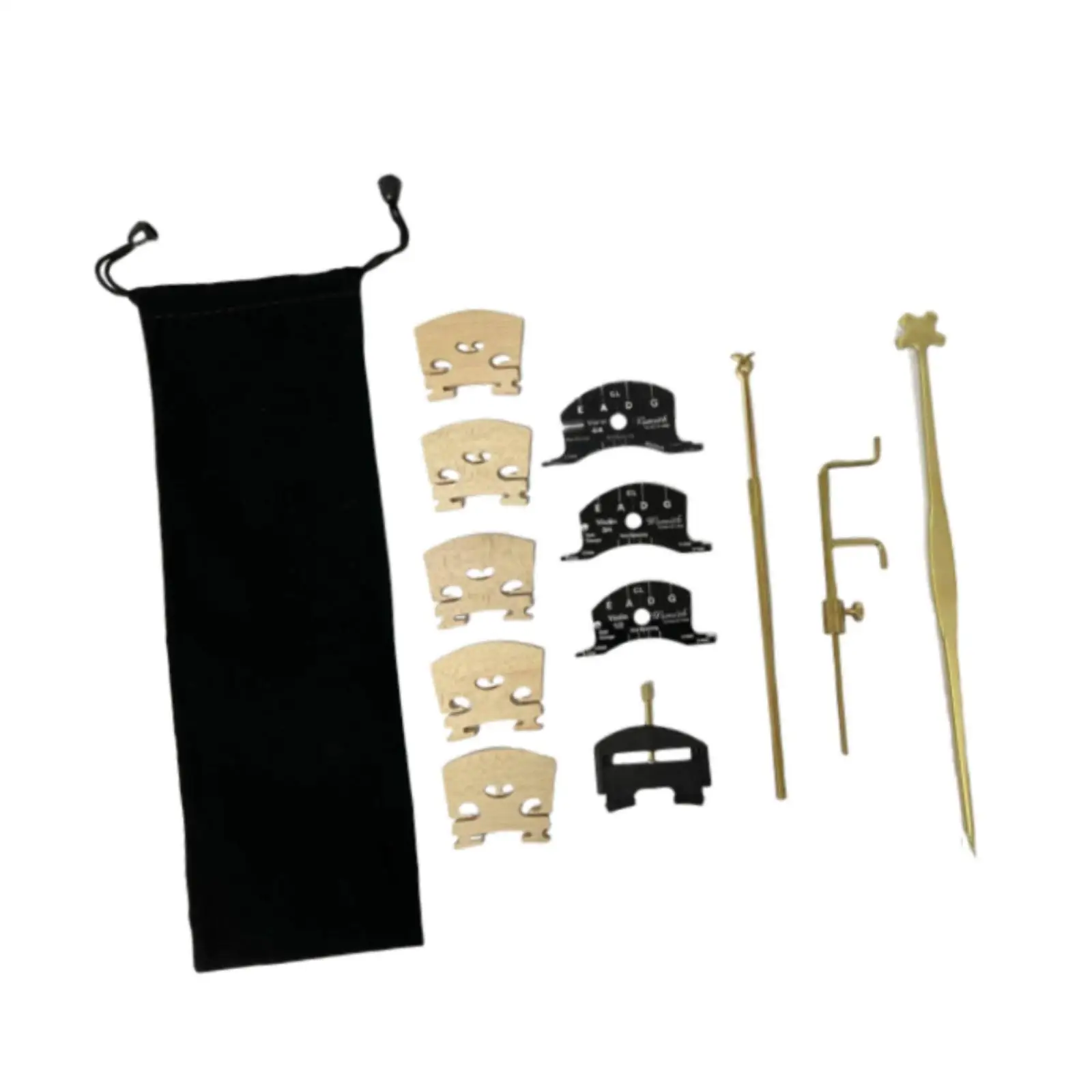 Professional Violin Luthier Install Repair Kit Bridge Gauges String Lifter Soundpost Tools for Accurate Setup