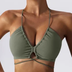 Women Compression Elastic Soft Comfort Stretchy Fitness Bra Summer New Outdoor Sports Running Bra Sexy Yoga Bra