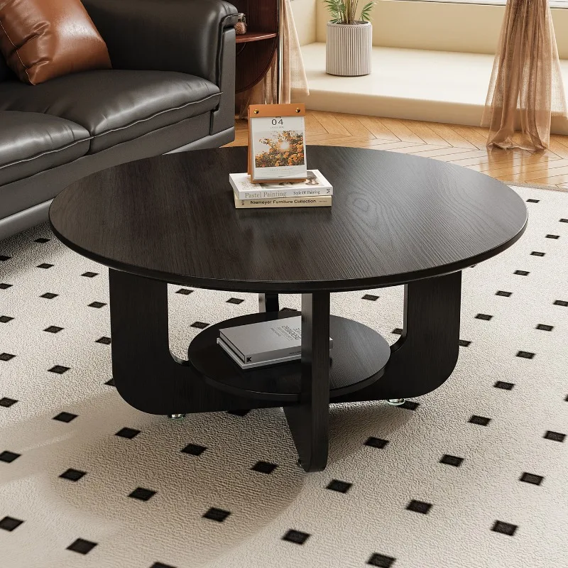 

Black Unique Coffee Table European Safe Design Vintage Professional Modern Side Table Living Room Couchtisch Room Decorations