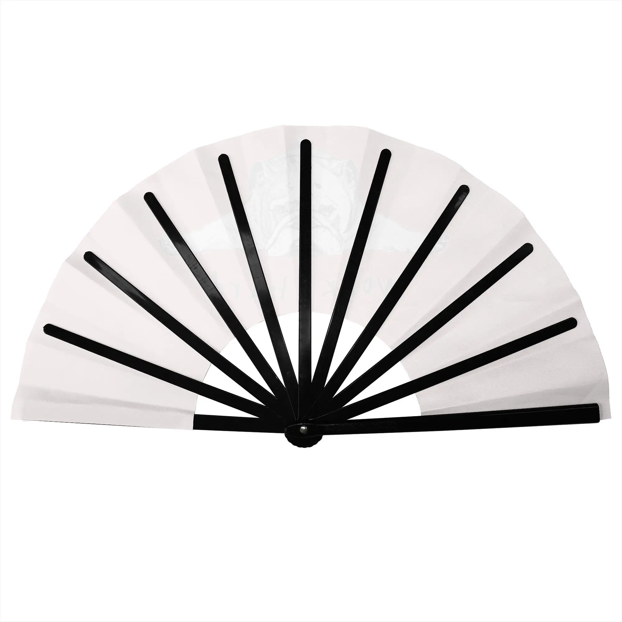 French Bulldog Hard Work Traditional Folding Fan Dog Puppy High-Quality Polyester Fans Gift Classic Decorative Hand Fan