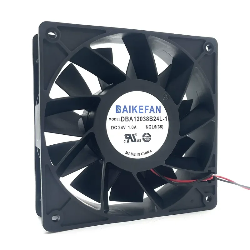 For Original and genuine BAIKE DBA12038B24L-1 24V 1.0A large air volume double ball cooling fan