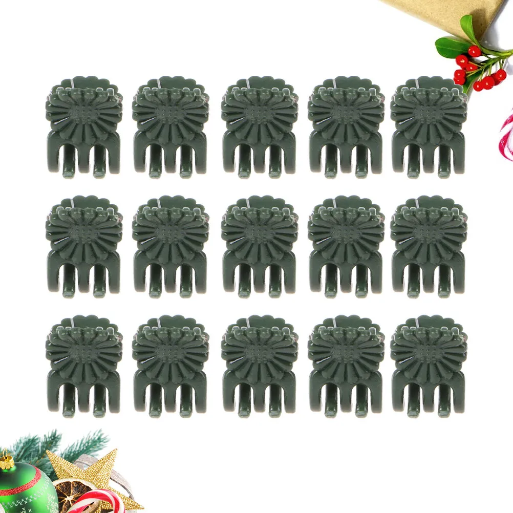100Pcs Vine Fixed Clips Flower Plant Support Clamps Heavy Duty Non Damaging Stem Holders for Grape Green