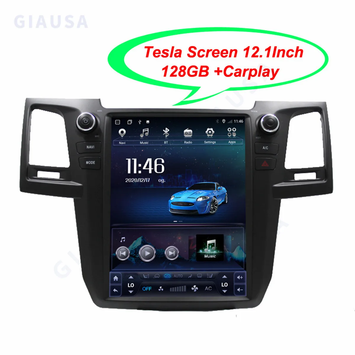 

For Toyota Fortuner HILUX Revo Vigo 2007-2015 Multimedia Video Player Stereo GPS 2din Carplay Car Radio Android 12