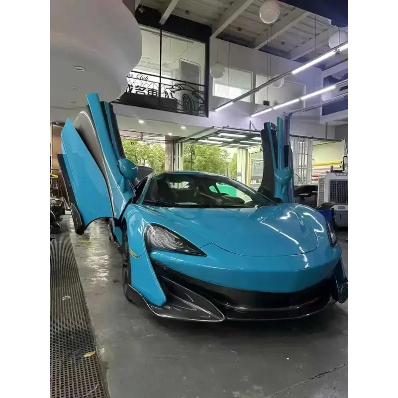 540C 570S Upgrade to 600 Conversion Half Carbon Fiber Body Kit Front Bumper Side Skirts Rear Diffuser Spoiler for