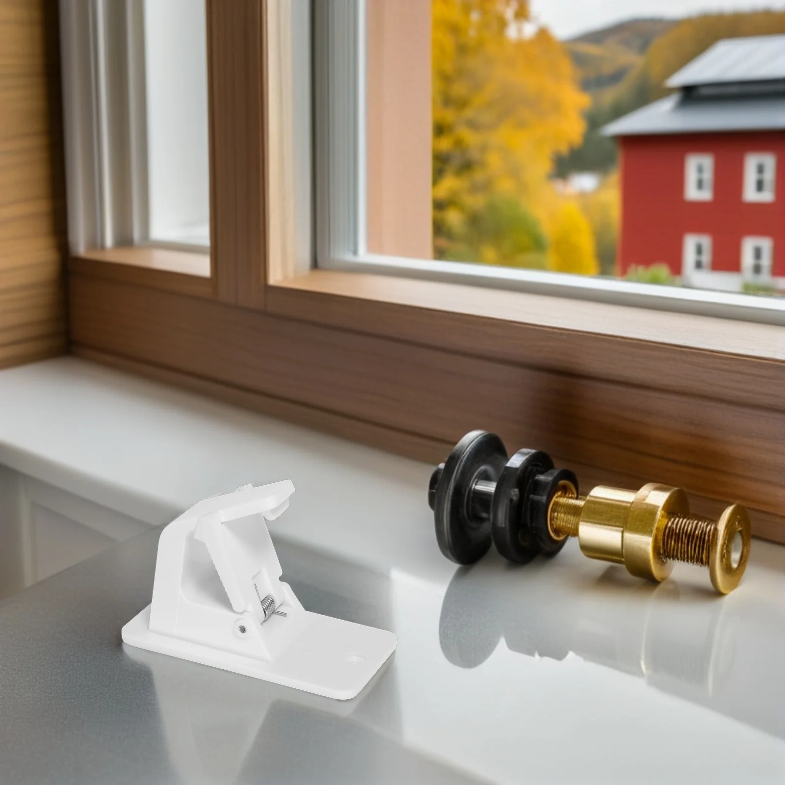 

2 Pairs Shower Curtain Rod Bracket Mounting Brackets for Rods Hanger Hanging Accessories Hardware Heavy Duty Hooks Wall