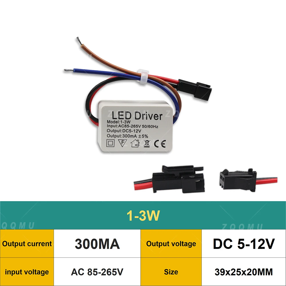 LED Driver Power Supply AC 85-265V Isolated Constant Current 1-3W 3-5W 4-7W 8-12W 12-18W 18-24W 240mA 300mA LED Strip Light