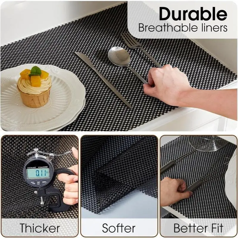 PVC Non Slip Mesh Grid Mat With Strong Anti Skid Grip And Cuttable Size Perfect For Car Dashboard Kitchen Shelves Drawer