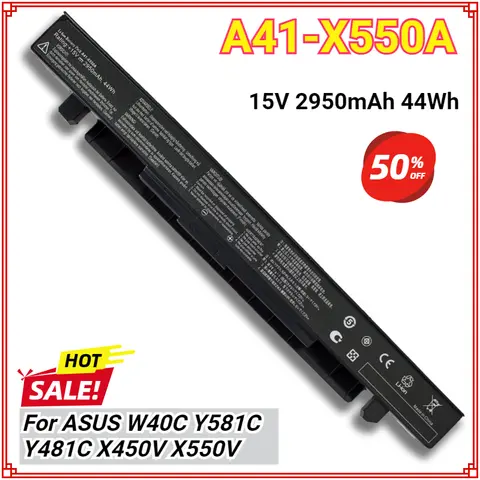 New A41-X550A Laptop Battery for ASUS A41-X550 X450 X550 X550C X550B X550V X450C X550CA X452C X452EA 15V 2950mAh