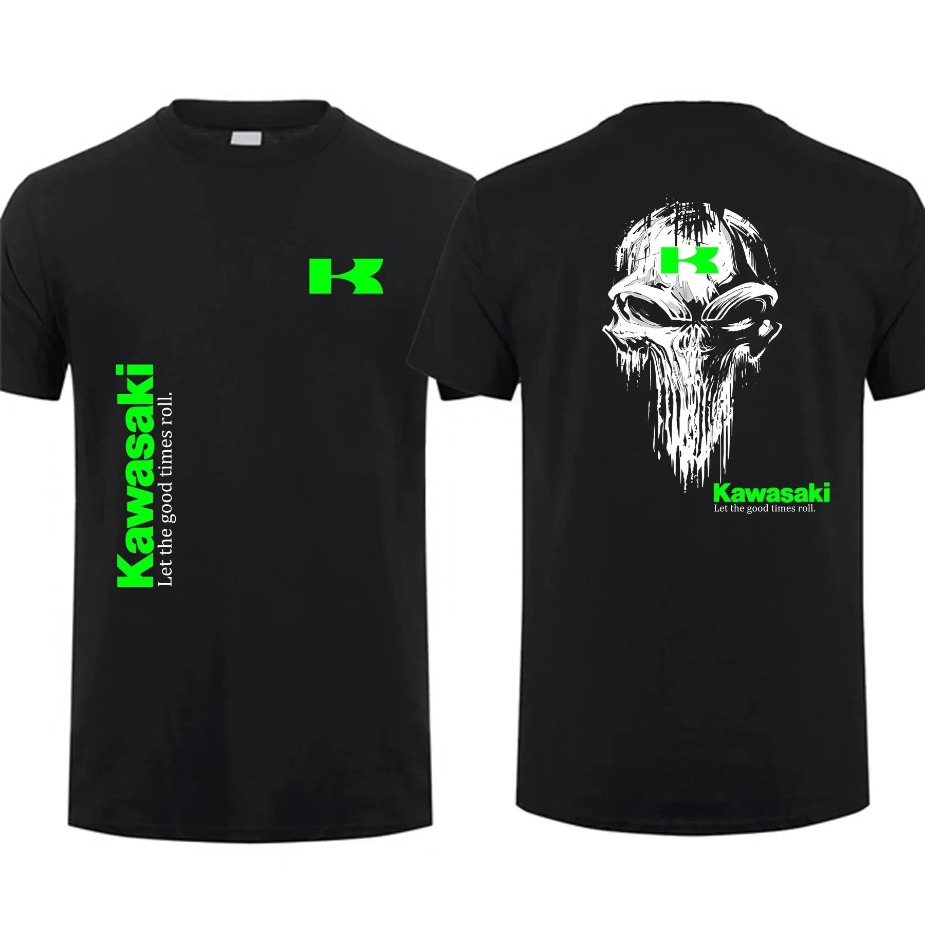 2024 mężczyźni kobiety T Shirt Casual Kawasaki Racing Team Demon Claw T-shirt graficzne ponadgabarytowe topy sportowe oddychająca odzież uliczna